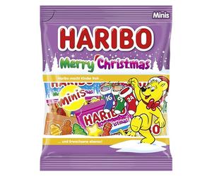 Haribo Merry Christmas | Caramelle Gommose al Gusto Frutta, 24 Mini Bustine a Tema Natale, Ideali come Regalo di Natale, 250gr