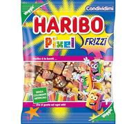 Haribo Rainbow Pixel, Caramelle Gommose Frizzanti, Gusto Frutta, 160gr