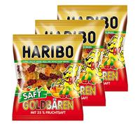 Haribo Saft Goldbären, Caramelle Gommose, Orsetti, alla Frutta, 3 Sacchetti da 175g