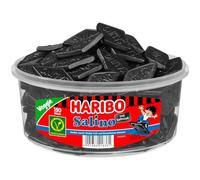 Haribo Salino, Bastoncini di Liquirizia, Dolciumi, 150 Pezzi, Barattolo da 1200g