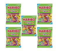 Haribo Twin Snakes, Caramelle Gommose Sweet e Sour, Gusto Frutta, Ideali per Feste e Dolci Momenti di Relax - 5 Buste da 80g