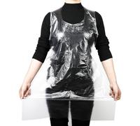 Hariendny Grembiule usa e getta, 100 pezzi, in plastica trasparente, 90 x 60 cm, per adulti, impermeabile, resistente all'olio, in polietilene, per cucinare, pulire, pittura, trasparente, L