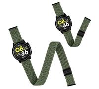 Harikiri 2 Pezzi Compatibile con Coros Pace 4/3/Pace Pro, Cinturino Nylon Intrecciato Elastico con Chiusura Magnetica, Fascia a Sgancio Rapido per Caviglia e Polso per Coros Apex 2 Pro/Pro/4 42mm/46mm