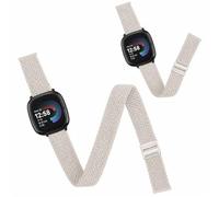 Harikiri 2 Pezzi Compatibile con Fitbit Versa 4/3 Sense 2, Cinghie Elastiche Per Caviglia Braccio, Cinturino Sostitutivo Per Bicipite In Nylon Elastico A Sgancio Rapido, Morbido Traspirante