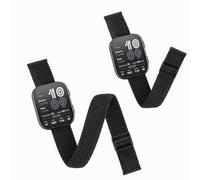 Harikiri 2 Pezzi Confezione Sportive Nylon per Caviglia Braccio Compatibili con Amazfit Bip 6/Bip 5 Sgancio Rapido per Garmin Venu 3/4 45mm Venu 2 Vivoactive 4 Forerunner 255/265 (lunghezza 22-38CM)