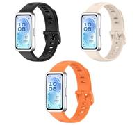 Harikiri 3 Pezzi Cinturino Silicio Compatibile con Huawei Band 11/11 Pro Resistente all'usura Regolabile Sportivo Impermeabile Cinturino di ricambio morbido Traspirante Per donna e uomo