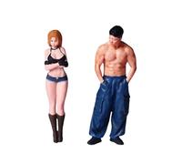 Harilla 1/64 Figure umane Figurine Tiny People Modello di Personaggio in Miniatura Dipinto per Scene Modellismo architettonico Progetti ferroviari Fai da Te
