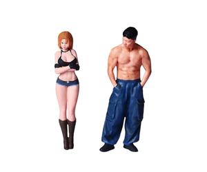 Harilla 1/64 Figure umane Figurine Tiny People Modello di Personaggio in Miniatura Dipinto per Scene Modellismo architettonico Progetti ferroviari Fai da Te
