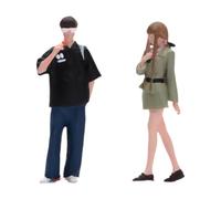 Harilla 1:64 Modello di Personaggio 3D di Ragazzo e Ragazza, Mini Coppia da Collezione stimolante per Giardino delle Fate, Micro Paesaggio