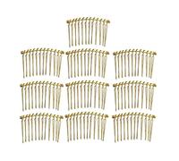 Harilla 10 Pettini Laterali 12 Pettini Laterali in Metallo Fermagli per Capelli Da Donna per Sposa, Oro