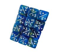 Harilla 10 Pezzi Dadi Contatore a Sei Facce Set D6 Matematici E Sussidi Didattici Realizzati in Acrilico Adatto per Lezioni di Matematica E Giochi, Blu
