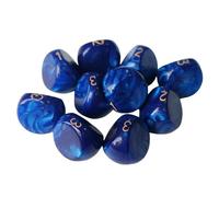 Harilla 10 Pezzi Dadi Poliedrici Set di Dadi a Tre Facce Dadi Digitali Giocattoli per Giochi in Acrilico con Numeri Facili da Leggere Adatto per Giochi di Ruo, Blu
