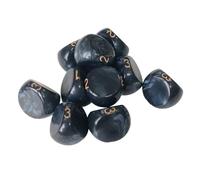 Harilla 10 Pezzi Dadi Poliedrici Set di Dadi a Tre Facce Dadi Digitali Giocattoli per Giochi in Acrilico con Numeri Facili da Leggere Adatto per Giochi di Ruo, Nero