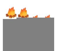 Harilla 10 Pezzi di Falò in Miniatura, Decorazione per Casa delle Bambole, Modello di Artificiali Finti Riutilizzabili per Esterni, Prato, Interni Ed E