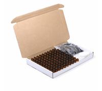 Harilla 100 Pezzi Bottiglie con Tappo Nero Ermetiche Flacone con Tappo a Ricaricabile Boccet di per, 2ML, Con Tappo Foro