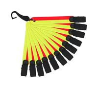 Harilla 12 pezzi di clip riflettenti per segnali stradali, puntine da albero, supporti per cartelli stradali per la corsa notturna, Rosso Giallo