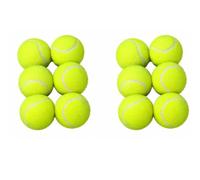 Harilla 12 Pezzi Pallina Elastica per namento Tennis Elastiche Set di Palline da Tennis con Borsa a Principianti Palline da namento, Giallo