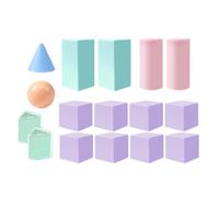 Harilla 16x Forme 3D Solidi Geometrici Educativi Accessori per La Classe Dei Bambini Forme Geometriche Matematica Iniziale Manipolativa E Geometria