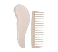Harilla 2 pcs pettine per lo styling della spazzola per la spazzola per capelli per capelli leggeri pettine per capelli leggeri set di denti larghi, Beige