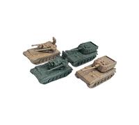 Harilla 4 Pezzi 1:144 Puzzle 4D Modello di carro Armato Modello di Costruzione educativo Cingolato Carro Armato corazzato Giocattolo per Ragazzi Ricordo