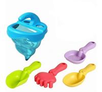 Harilla 5 Pezzi Set di Giocattoli di Sabbia con Stampini e Pale Colorato Set Giochi da Spiaggia con Formine Adatto a Mani Piccole per Bambini, Sabbiera