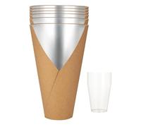 Harilla 5x Scatola per Bouquet di Fiori con Interno Impermeabile, Versatile, 5,5x2,8x8,7 Pollici, Accessorio per Confezioni Regalo Artigianali, Robusta con Ri, Marrone