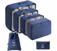 Harilla 6 Pezzi Borsa Piatta Leggero | Design Salvaspazio Comprimibile, Borse Organizer per Valigia, Traspirante, Viaggi d'Affari, Viaggiatori, Studenti Fuori Sede, Scuro