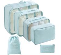 Harilla 6 Pezzi Borsa Piatta Leggero | Design Salvaspazio Comprimibile, Borse Organizer per Valigia, Traspirante, Viaggi d'Affari, Viaggiatori, Studenti Fuori Sede,