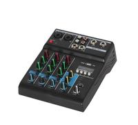 Harilla Audio Mixer Console 4 Canali Mixer Audio Console Audio USB Superficie Controllo Unificata Pulsanti Dedicati Manopole Fluide Regolazione Suono Adatta a Podcast Lezioni Webinar