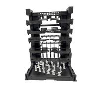 Harilla Base espositiva ad Incastro con Minifigure, Decorazione per la casa, Hobby, Supporto Fai da Te, Accessorio, Kit Modello, organizzatore, Base Modello, Nero, 16.5x11.5x21.5 Cm