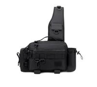 Harilla Borsa a Tracolla da Pesca Resistente, Inferiore A, Nero, Nero | Ergonomica, Borsa da Pesca con Tracolla, Imbottita, per Escursionismo