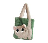 Harilla Borsa a tracolla in PU Fuzzy Tote Bag Borsa a tracolla Hobo Borsa alla moda Grande capacità Borsa sottobraccio, Albicocca Verde