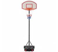 Harilla Canestro da Basket Portatile Regolabile Supporto Struttura Tabellone Palo Ruote Materiale Acciaio Plastica per Addestramento Coordinazione Movimento Interni Esterni Ricreazione