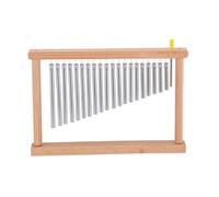 Harilla Carillon Musicale Set Barre Tubi Campanelli Strumento Percussioni Gamma Melodica Ampia Effetto Scivolato con Struttura Compatta da Tavolo Adatto per, Silver