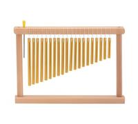 Harilla Carillon Musicale Set Barre Tubi Campanelli Strumento Percussioni Gamma Melodica Ampia Effetto Scivolato con Struttura Compatta da Tavolo Adatto per, Gold
