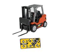 Harilla Carrello elevatore RC Giocattolo Auto da ingegneria 1:64 Lega di Alluminio Gru RC 2 in 1 di Sollevamento trasformabile Gancio di carico per, Orangina