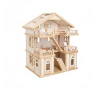 Harilla Casa Delle Bambole in Gioco Casa Principessa Casetta Set di Gioco con Design Interattivo E Apribili Adatta a Rappresentazione Vita Domestica Attività Creative Gioco Amichevole, Bianco