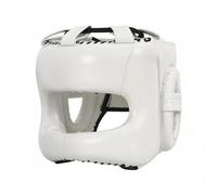 Harilla Casco da Paracolpi Integrale con Protezione Viso Guance Mento Naso Assorbimento Degli Urti E Fasciatura Superiore Traspirante Copertura Orecchie, Bianco, S Taglia Bambino