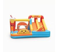 Harilla Castello Gonfiabile per Bambini Parco Giochi Scivolo Trampolino Tunnel Passaggio con Pareti di Contenimento in Tessuto Oxford con Soffiatore 620W Adatto per Cortile Feste Scuola