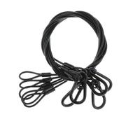 Harilla Cavi di sicurezza per palco Cavi di sicurezza con gancio Filo di sicurezza in acciaio inossidabile, Black 29in 5pc