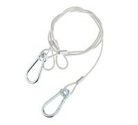 Harilla Cavi di sicurezza per palco Cavi di sicurezza con gancio Filo di sicurezza in acciaio inossidabile, 34.7in 5mm 2pc