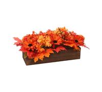 Harilla Centrotavola con fiori autunnali artificiali, girasoli e foglie d'acero in vaso per l'autunno