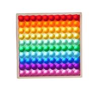 Harilla Cilindri da costruzione arcobaleno, giocattolo impilabile, giocattoli educativi per la percezione del colore in acrilico, set di blocchi da