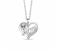 Harilla Collana Mamma Cuore Collana Cuore Collana Mamma Ciondolo Cuore in Rame con Superficie E Zirconi Pendente Simbolico per Mamma O Nonna Adatta per Giorni, color to 11