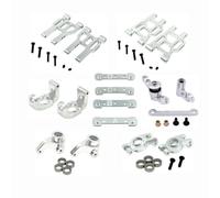 Harilla Componente di Upgrade Veicolo Kit Aggiornamento Ricambi Auto Telecomandata Set Accessori Metallo Sospensione Sterzo in Alluminio 6061 Leggero per, Argento