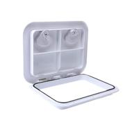 Harilla Coperchio di Copertura per boccaporto per Barche Marine, Accessorio per Facile Installazione, Porta di Accesso per Barche Rettangolare, Bianco