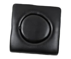 Harilla Coperchio foro della sedia da commodo in pelle PU, cuscino del sedile del cambio portatile per sedia da toilette, Rotondo Nero