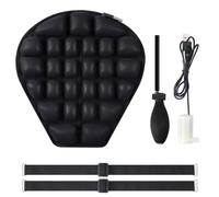 Harilla Coprisedile Cuscino Sella cicletta Pad Sedile Pneumatico con Spazi Aperti per Ventilazione Assorbimento Urti Antiscivolo con Cinghie Incrociate Adatto, Black, Water Filled