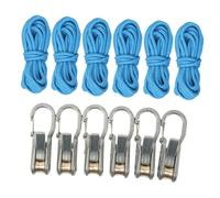 Harilla Corda con tenditore a Rullo, regolatore per Paracord, Kit di Fissaggio, Facile da installare, Strumento per tendere la Corda, Resistente per teloni, 6 Corde 6 Ganci