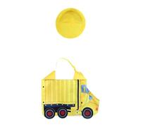 Harilla Costume da camion della spazzatura di Halloween con cappello da operaio edile per l'asilo, L Xl
